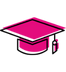pink graduation cap vector in png