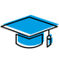 blue graduation cap vector in png